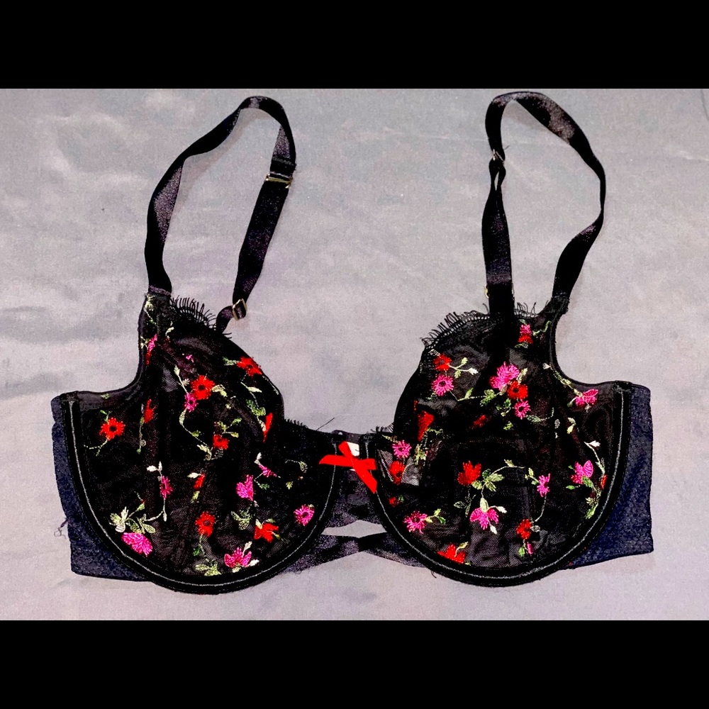 Black floral Bralette